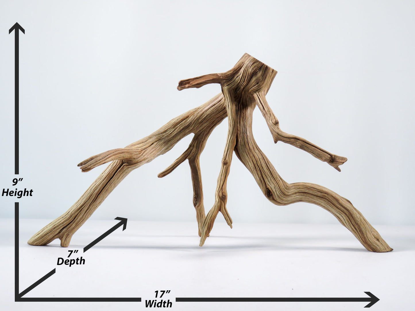 Aquarium Driftwood, (17“), Manzanita Branch ready for Aquascaping your fish tank decor or Terrarium Decor