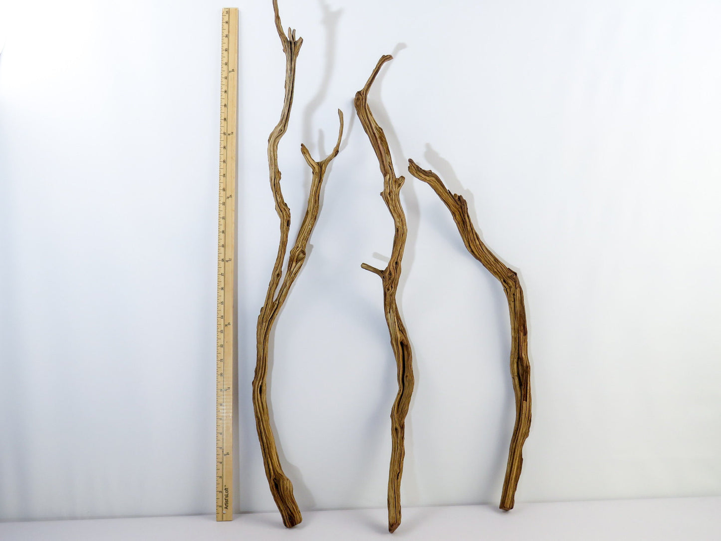 Aquarium Driftwood, (3 pc set), Fish Tank Wood, Reptile Habitat, Terrarium Hardscape, Smooth Vivarium Decor, Arizona Manzanita Branches,