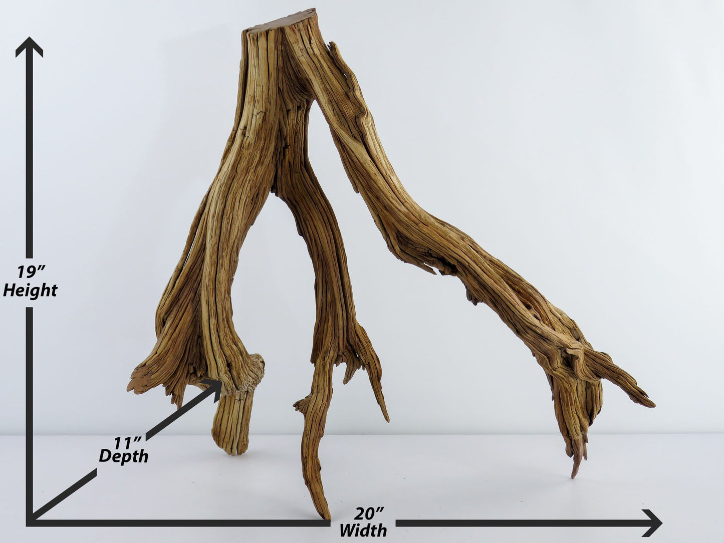 Large Weathered Driftwood (20") Fish Tank Decor, Reptile Tank Decor, Terrarium Decor, Vivarium Decor, High-Quality Arizona Manzanita Branch