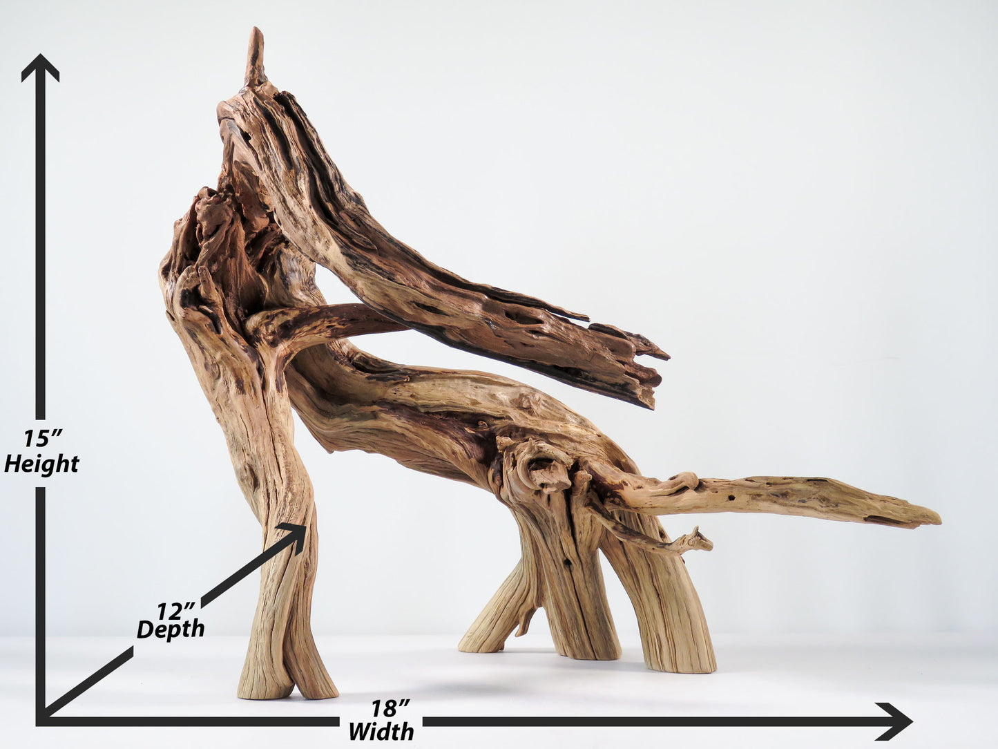 Large Manzanita Stump/Root (18“), Great looking driftwood for Aquascaping your Tank or Terrarium Decor