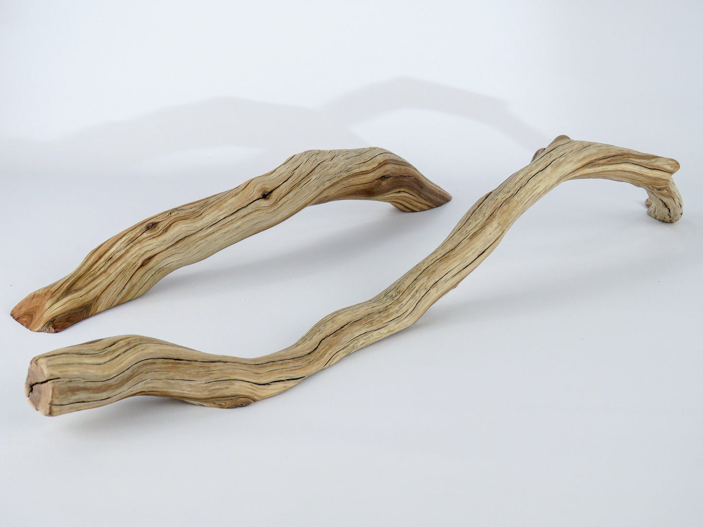 Beach House Gift, (2 pc set), (21" & 16"), Minimalist Decor, Arched Manzanita Driftwood, Arizona Manzanita Branches, Driftwood Decor,