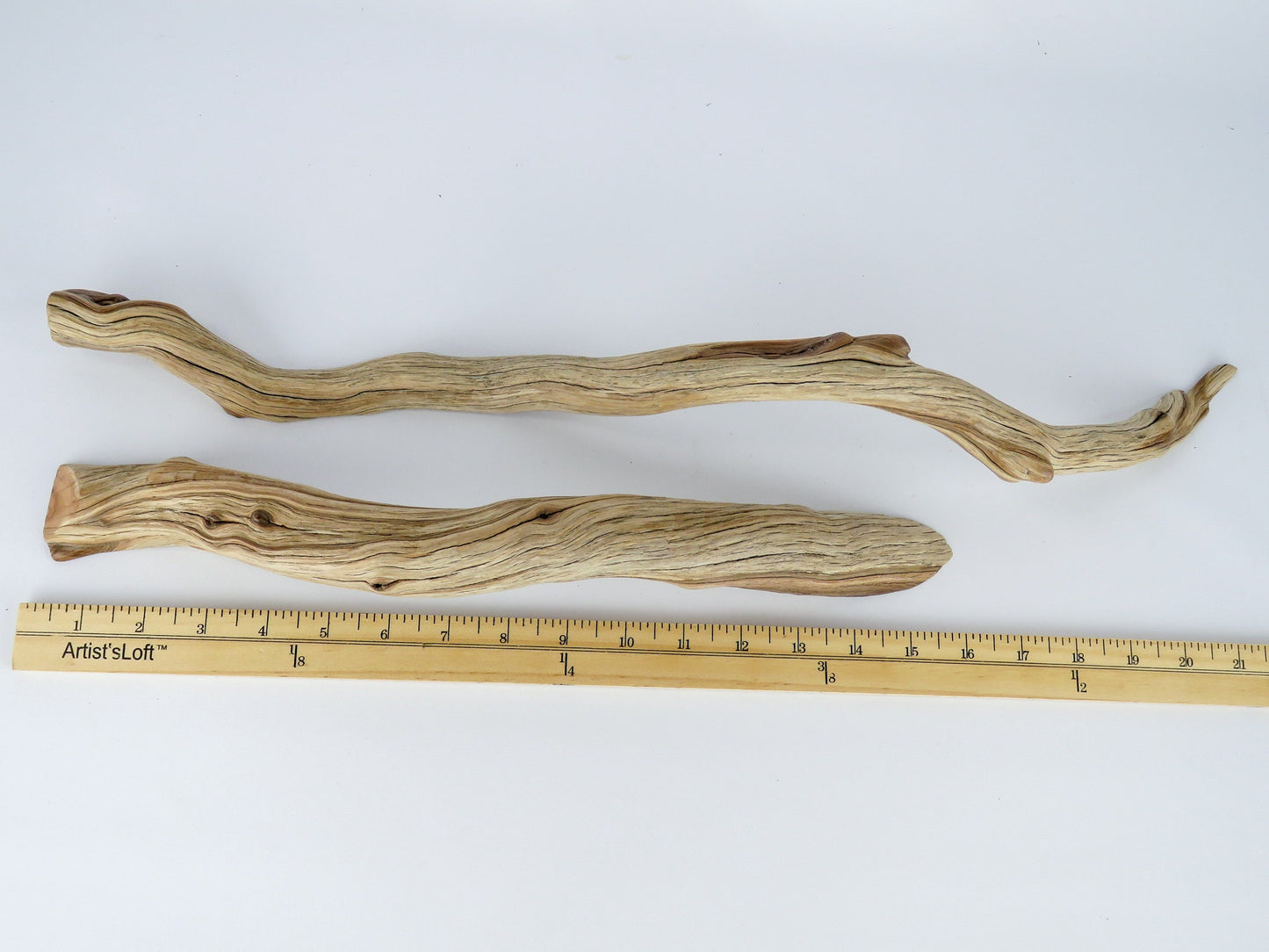 Beach House Gift, (2 pc set), (21" & 16"), Minimalist Decor, Arched Manzanita Driftwood, Arizona Manzanita Branches, Driftwood Decor,