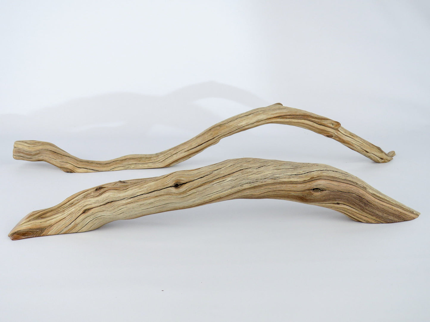 Beach House Gift, (2 pc set), (21" & 16"), Minimalist Decor, Arched Manzanita Driftwood, Arizona Manzanita Branches, Driftwood Decor,