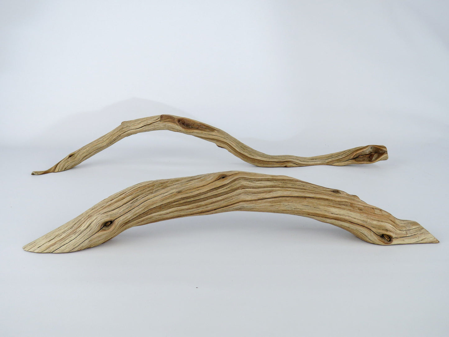 Beach House Gift, (2 pc set), (21" & 16"), Minimalist Decor, Arched Manzanita Driftwood, Arizona Manzanita Branches, Driftwood Decor,