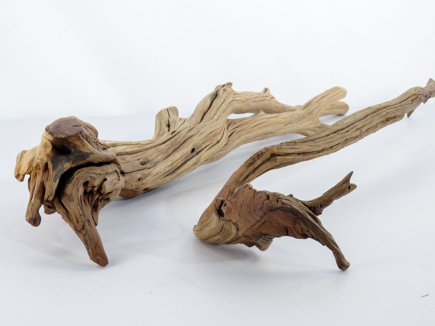 Smooth Manzanita Aquarium Driftwood, (2pc set), Reptile Terrarium, Driftwood Decor, Vivarium Wood, High-Quality Arizona Manzanita Branches