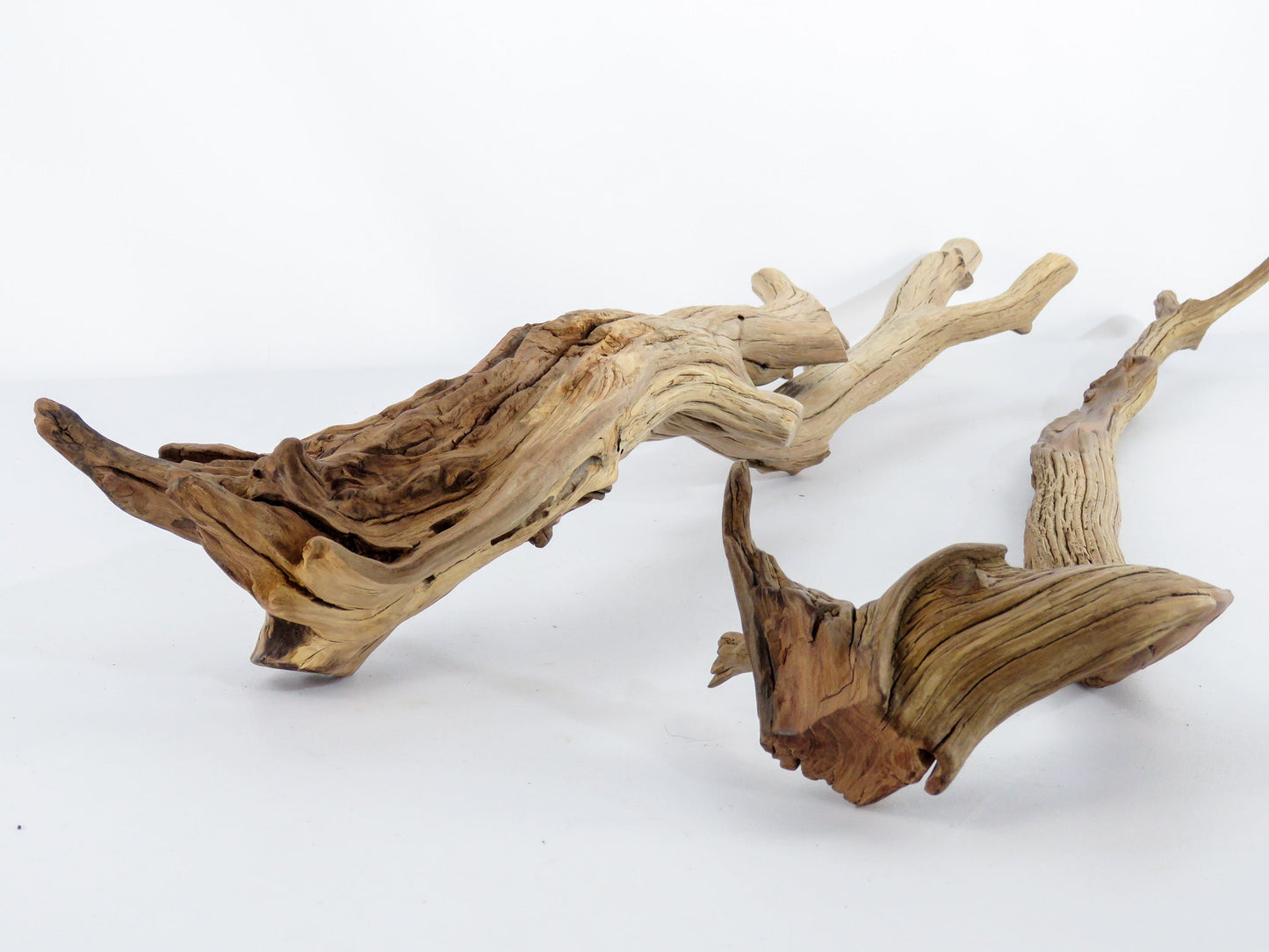 Smooth Manzanita Aquarium Driftwood, (2pc set), Reptile Terrarium, Driftwood Decor, Vivarium Wood, High-Quality Arizona Manzanita Branches